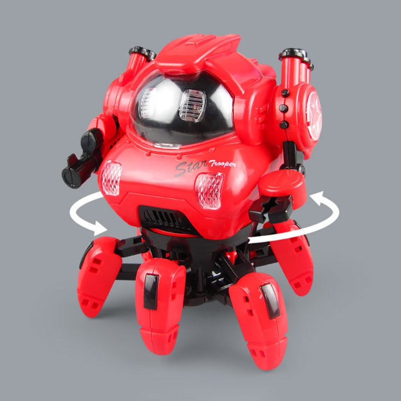 6 Claw Octopus 로봇 장난감 (음악 및 LED 조명 포함) Octopus Robot for Boys and Girls 어린 이용 지능형 선물